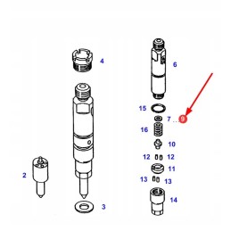 F824200710190 injection adjustment shim 1 98mm