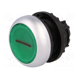 1 pcs x EATON ELECTRIC - M22-DRL-G-X1 - Switch: push-button, 22mm, Stabl.pos: 2, green, M22-FLED,M22-LED