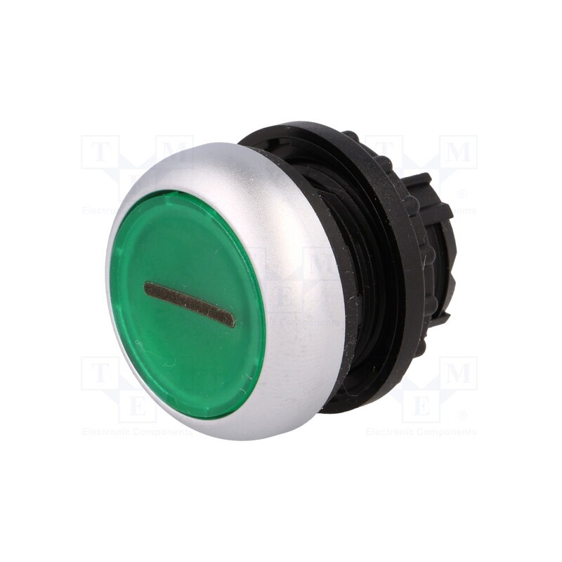 1 pcs x EATON ELECTRIC - M22-DRL-G-X1 - Switch: push-button, 22mm, Stabl.pos: 2, green, M22-FLED,M22-LED