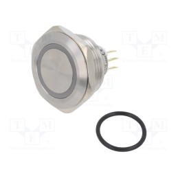 1 pcs x ONPOW - LAS1GQ30-11E/W/12V/S - Switch: vandal resistant, Pos: 2, SPDT, 3A/220VAC, 5A/24VDC, IP65