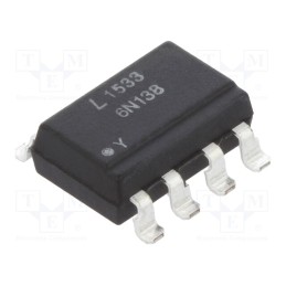 2 pcs x LITEON - 6N138S-TA1-L - Optocoupler, SMD, Ch: 1, OUT: Darlington, Uinsul: 2.5kV, Gull wing 8