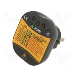 1 pcs x KPS - KPSCC800CBINT - Tester: power socket, LEDs, 50÷60Hz, 230VAC, Plug: EU