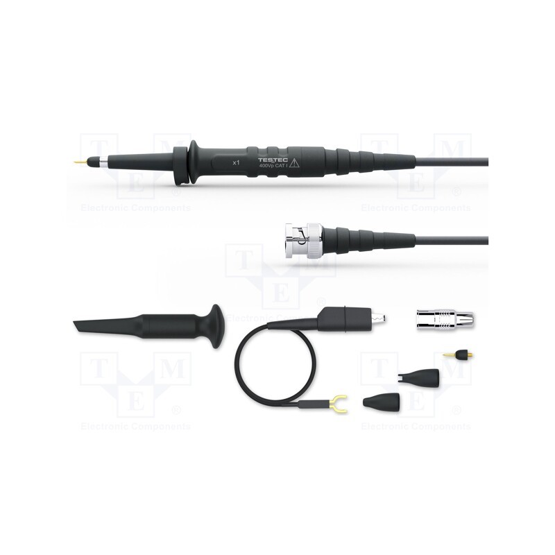 1 pcs x TESTEC - TT-LF 112 - Probe: for oscilloscope, passive, 25MHz, 1: 1, 600V, 14ns, 1.2m