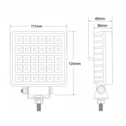 Work lamp 30LED flood switch 12 24v 3800lm