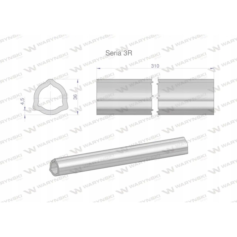 Inner pipe series 3r for 460 shaft, articulated