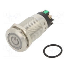 1 pcs x ONPOW - LAS1GQF-11ZET/L/G/12V/S - Switch: vandal resistant, Pos: 2, SPDT, 3A/220VAC, 5A/24VDC, IP65