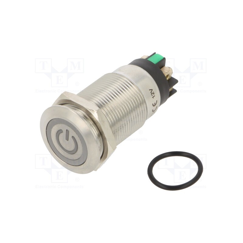 1 pcs x ONPOW - LAS1GQF-11ZET/L/G/12V/S - Switch: vandal resistant, Pos: 2, SPDT, 3A/220VAC, 5A/24VDC, IP65