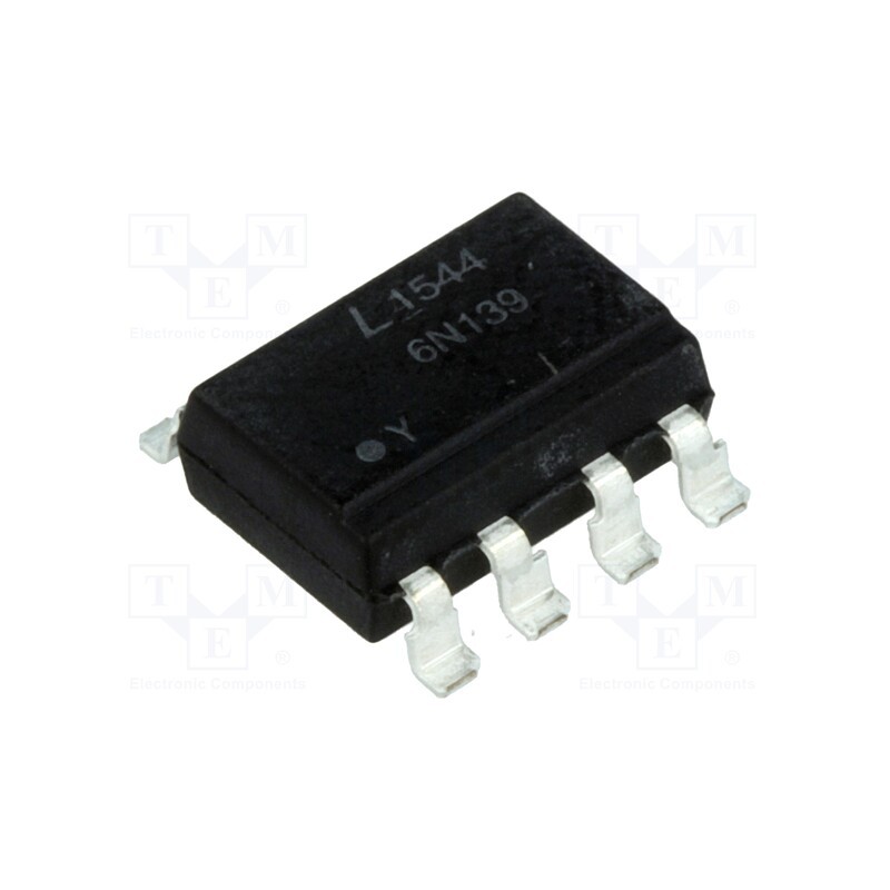 2 pcs x LITEON - 6N139S-TA1-L - Optocoupler, SMD, Ch: 1, OUT: Darlington, Uinsul: 2.5kV, Gull wing 8