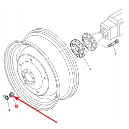 3014507x1 wheel nut with flange m18