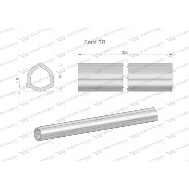 Inner pipe series 3r for 510 shaft, articulated