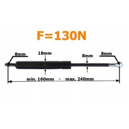 Gas shock absorber for mf3 mf4 windows ursus 2812 3512