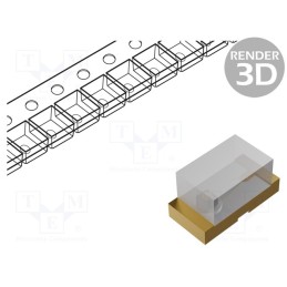 2 pcs x LUMEX - SML-LX0402SUGC-TR - LED, SMD, 0402, green, 45mcd, 1x0.5x0.5mm, 120°, 2.2V, 25mA, λd: 574nm