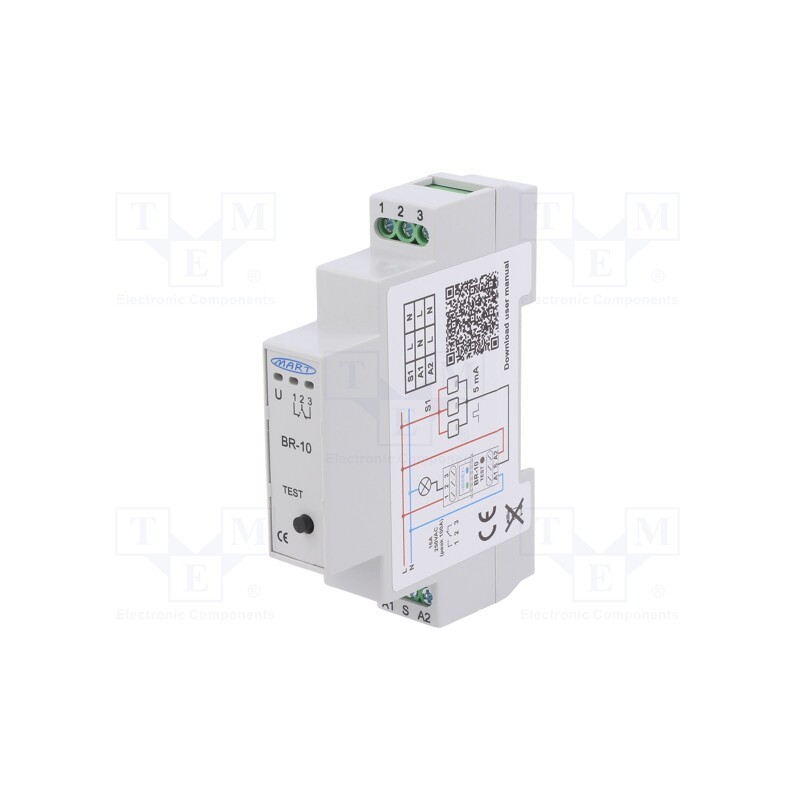 1 pcs x MART - BR-10 - Relay: installation, bistable,impulse, SPDT, Ucoil: 230VAC, 16A