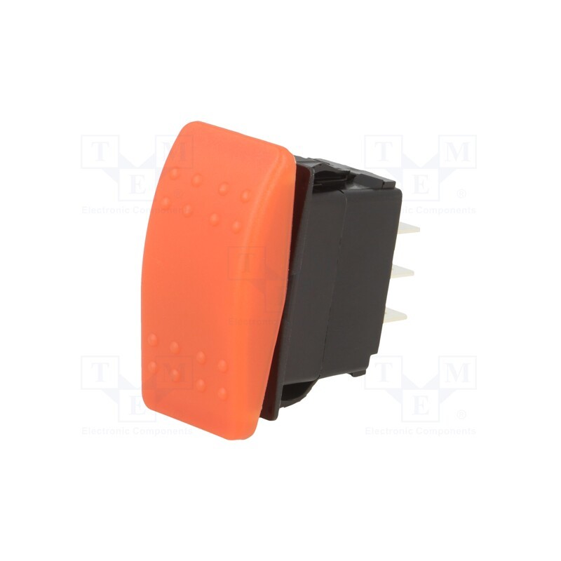 1 pcs x SWITCH COMPONENTS - SRD1-2F-DC-1-RNN - ROCKER, DP3T, Pos: 3, ON-OFF-ON, 20A/14VDC, red, IP56, none, UL94V-2