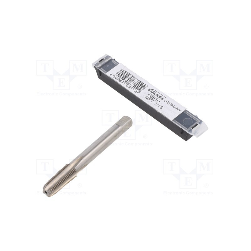 1 pcs x Vu00d6LKEL - 63510 - Tap, high speed steel grounded HSS-G, NPT 1/16', 65mm, 5,5mm