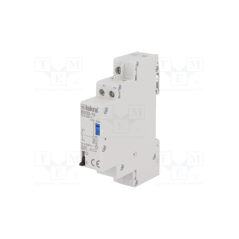1 pcs x ISKRA - 30.070.057 - Relay: installation, bistable,impulse, NO, Ucoil: 230VAC, 32A, IP20