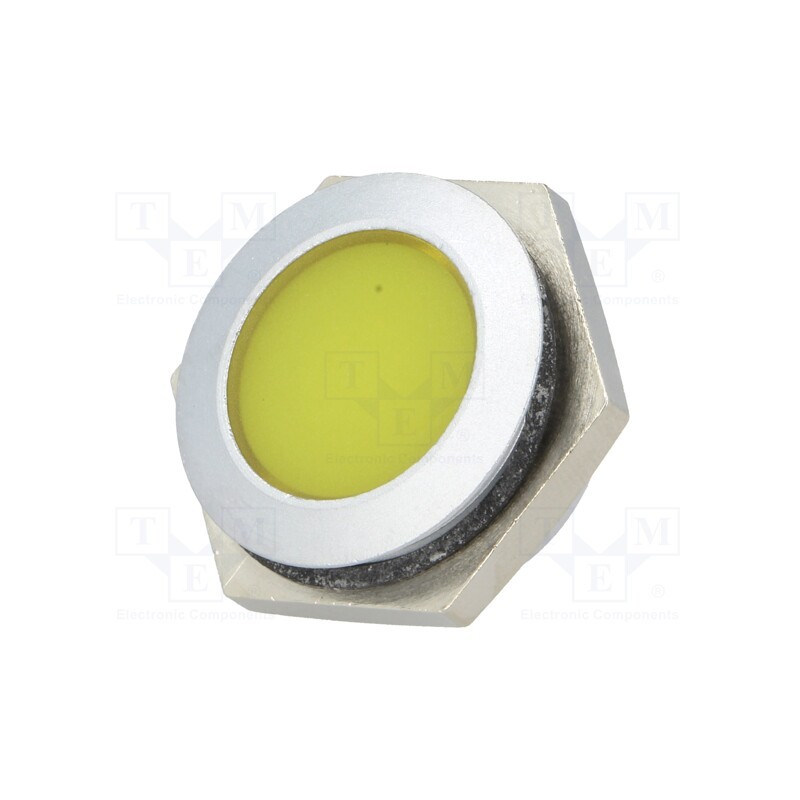 1 pcs x SIGNAL-CONSTRUCT - SMFL22112 - Indicator: LED, flat, yellow, 12÷14VDC, Ø22mm, IP67, metal