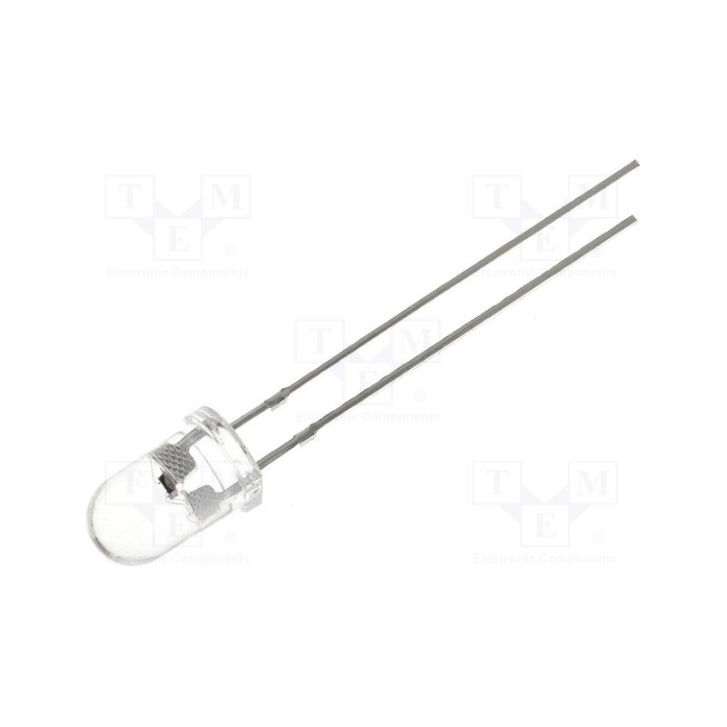 2 pcs x OPTOSUPPLY - OSUB5X31A - LED, 5mm, blue, blinking, 1560÷3000mcd, 30°, 4.5÷6V, 20mA