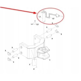Ta700 53c 1 3 towing pin with cotter pin