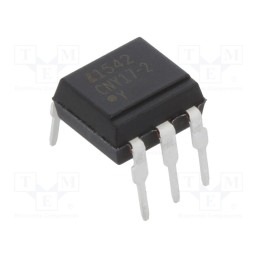 2 pcs x LITEON - CNY17-2-L - Optocoupler, THT, Ch: 1, OUT: transistor, Uinsul: 5kV, Uce: 70V, DIP6