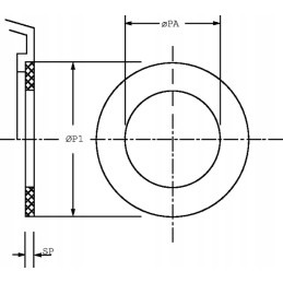 Centering ring oe 36 5x71 9x2 mm din 125a mp