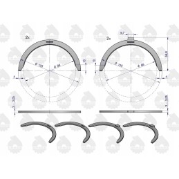 Set of half rings n020 ursus c330 original