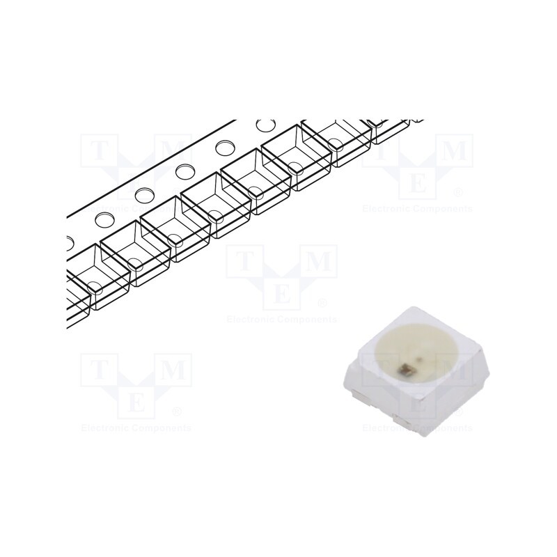 1 pcs x Inolux - IN-PI33TBTPRPGPB - Programmable LED, SMD, 3535,PLCC4, RGB, 3.5x3.5x1.95mm, 4.5÷5.5V