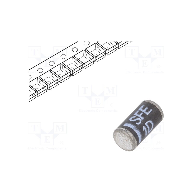 5 pcs x DIOTEC SEMICONDUCTOR - SFE1D - Diode: rectifying, SMD, 200V, 1A, 50ns, MELF plastic, Ufmax: 1V