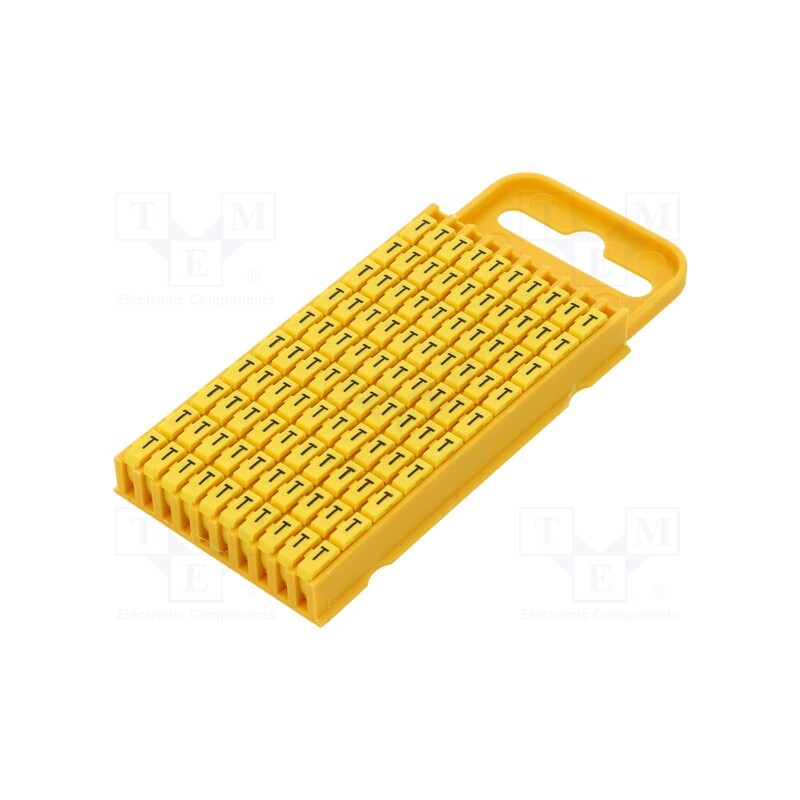 100 pcs x HELLERMANNTYTON - 561-03204 - Markers, Marking: T, 4.3÷5.3mm, polyamide, yellow, -40÷85°C, WIC