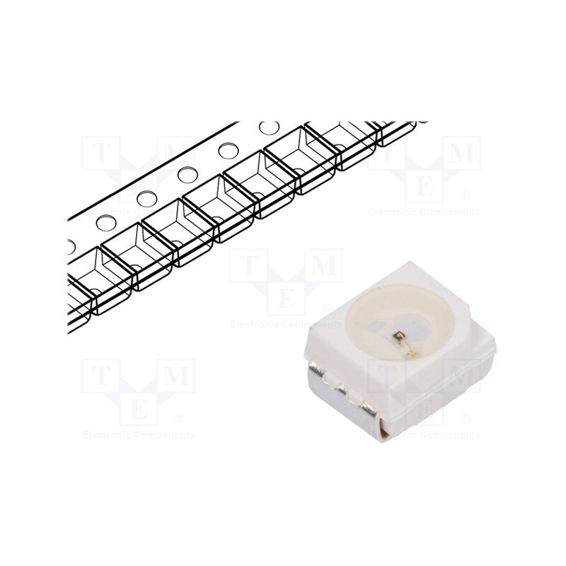 3 pcs x BROADCOM (AVAGO) - HSMC-A100-Q00J1 - LED, SMD, 3528,PLCC2, red, 71.5÷100mcd, 3.5x2.8x1.9mm, 120°, 20mA