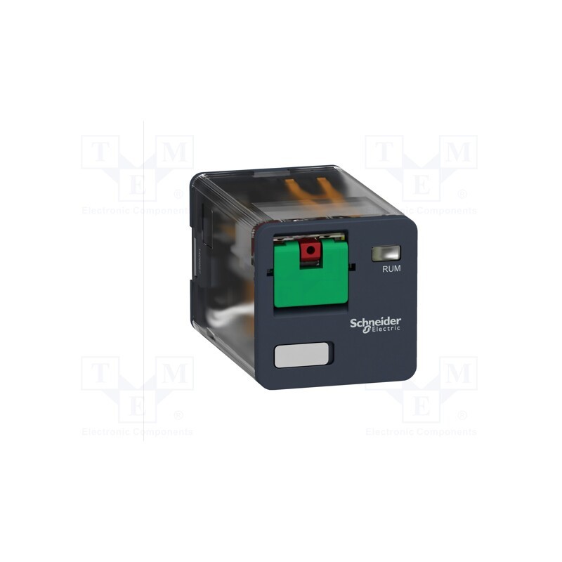1 pcs x SCHNEIDER ELECTRIC - RUMC21B7 - Relay: electromagnetic, DPDT, Ucoil: 24VAC, Icontacts max: 10A