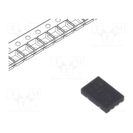 3 pcs x DIODES INCORPORATED - DMP2100UFU-7 - Transistor: P-MOSFET x2, unipolar, -20V, -4.1A, 0.9W, U-DFN2030-6