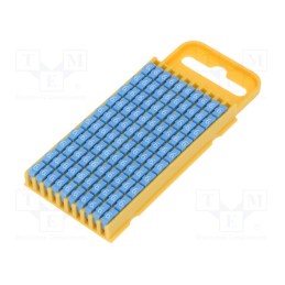 100 pcs x HELLERMANNTYTON - 561-03666 - Markers, Marking: 6, 4.3÷5.3mm, polyamide, blue, -40÷85°C, push-in