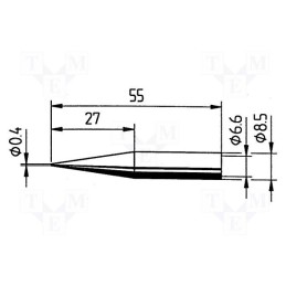 1 pcs x ERSA - 0842UD - Tip, pin, 0.4mm, for soldering iron,for soldering station