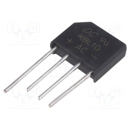 2 pcs x DC COMPONENTS - KBL10 - Bridge rectifier: single-phase, Urmax: 1kV, If: 4A, Ifsm: 125A, flat