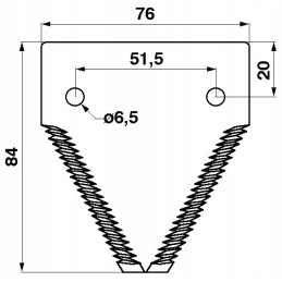 Claas scythe blade, top grooved, rasspe 611203 s