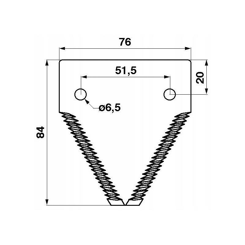 Claas scythe blade, top grooved, rasspe 611203 s