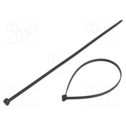 100 pcs x HELLERMANNTYTON - 118-00018 - Cable tie, L: 245mm, W: 4.6mm, polyamide, 225N, black, Ømax: 66mm