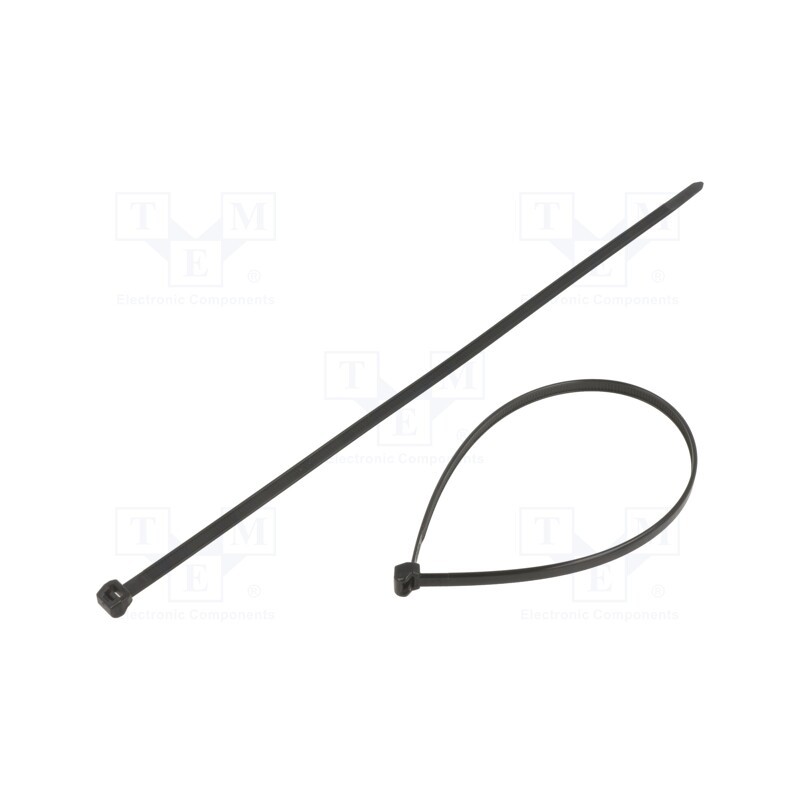 100 pcs x HELLERMANNTYTON - 118-00018 - Cable tie, L: 245mm, W: 4.6mm, polyamide, 225N, black, Ømax: 66mm