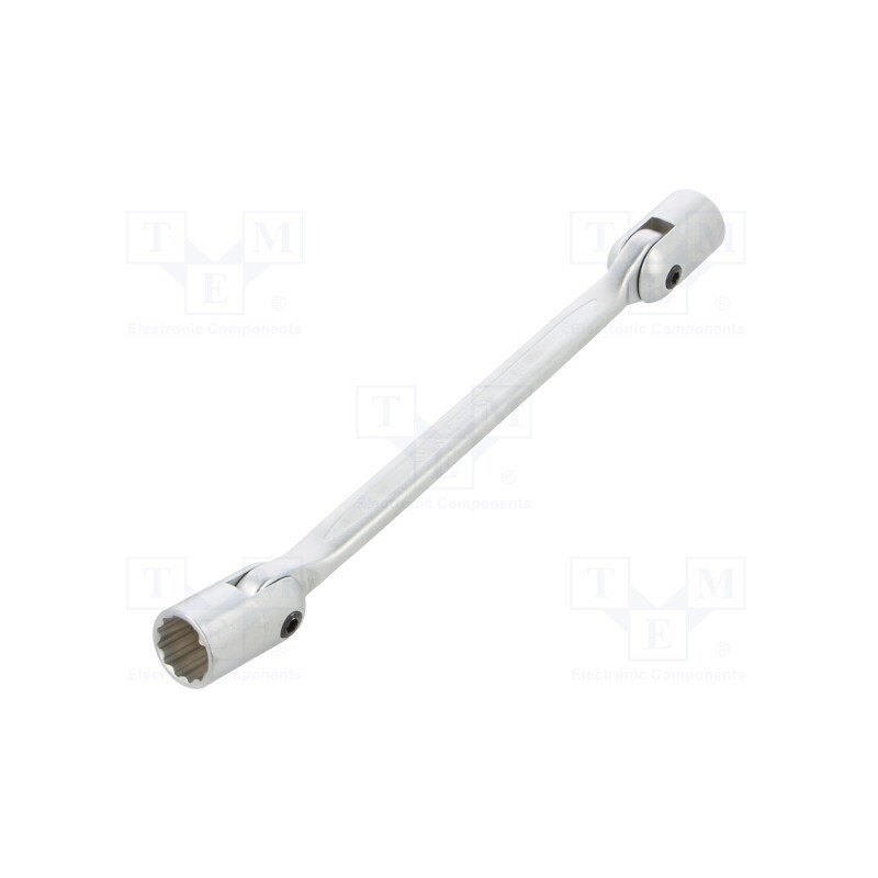 1 pcs x KING TONY - 19101719 - Wrench, socket spanner,with joint, 17mm,19mm, L: 260mm