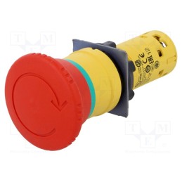 1 pcs x SCHNEIDER ELECTRIC - XB7NS8442 - Switch: emergency stop, 22mm, Stabl.pos: 2, NC, red, none, 2A/230VAC