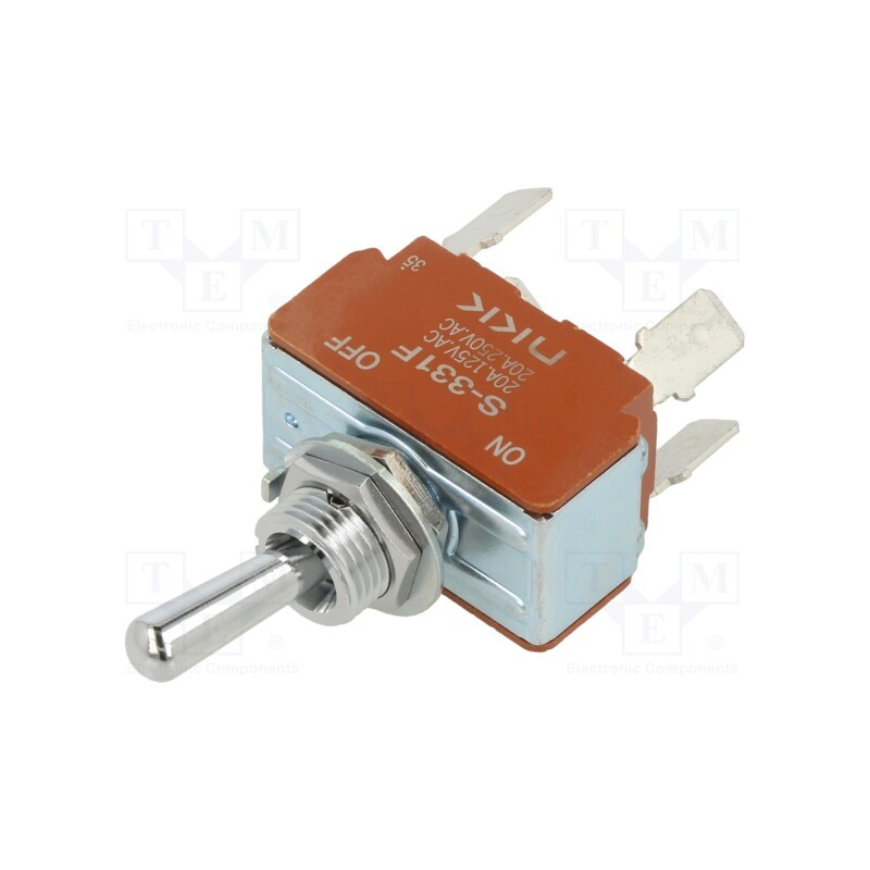 1 pcs x NKK SWITCHES - S331F - Switch: toggle, Pos: 2, DPST, ON-OFF, 15A/125VAC, -10÷70°C, S