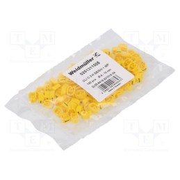 100 pcs x WEIDMu00dcLLER - CLI C 2-4 GE/SW 1 MP - Markers, Marking: 1, 4÷10mm, PVC, yellow, -30÷80°C, leaded, CLI C