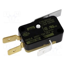 1 pcs x SAIA-BURGESS - XGG2-88-J22Z1 - Microswitch SNAP ACTION, 16A/250VAC, with lever, SPDT, ON-(ON)