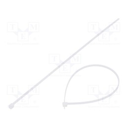 100 pcs x HELLERMANNTYTON - 111-02519 - Cable tie, L: 240mm, W: 2.8mm, polyamide, 110N, natural, Ømax: 65mm