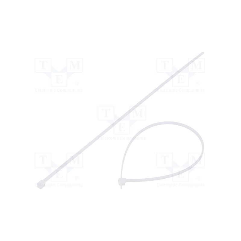 100 pcs x HELLERMANNTYTON - 111-02519 - Cable tie, L: 240mm, W: 2.8mm, polyamide, 110N, natural, Ømax: 65mm