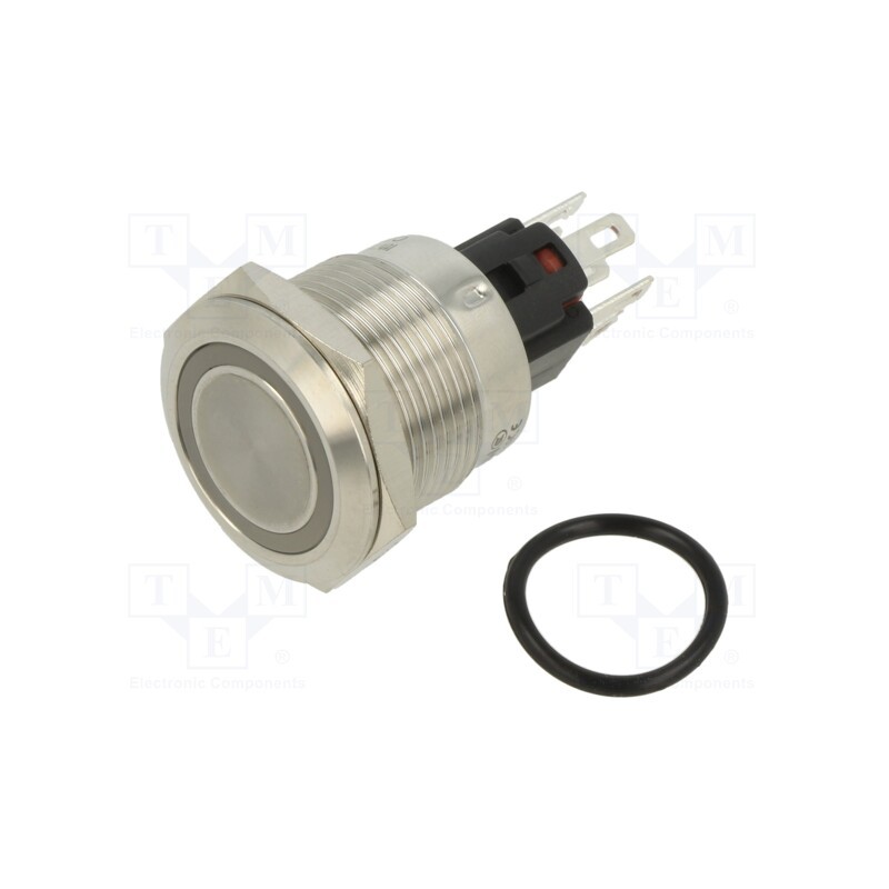 1 pcs x ONPOW - ONPOW6119F-11ZE/41RGB/6V/S - Switch: vandal resistant, Pos: 2, SPDT, 0.5A/220VAC, IP40, ON-OFF