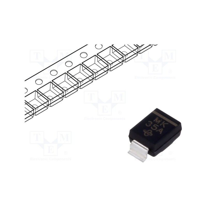 1 pcs x VISHAY - SMBG30A-E3/52 - Diode: TVS, 600W, 33.3V, 12.4A, unidirectional, DO215AA,