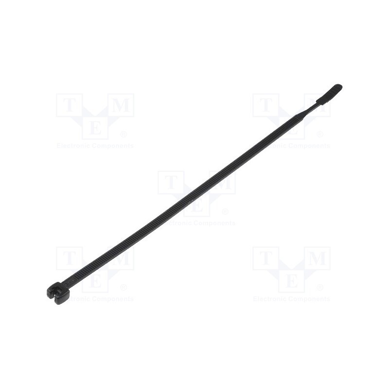 100 pcs x HELLERMANNTYTON - 109-00076 - Cable tie, L: 210mm, W: 4.7mm, polyamide, 220N, black, Ømax: 50mm