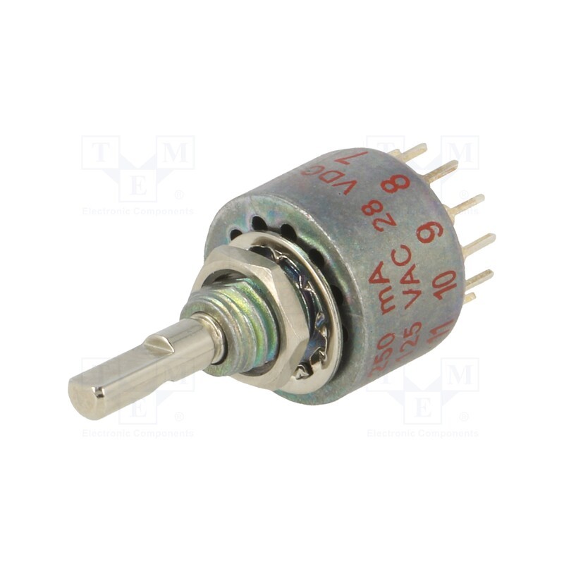 1 pcs x C&K - MC00-L1-N-C-Q-D - Switch: rotary, Pos: 12, 0.25A/125VAC, 0.25A/28VDC, Poles number: 1
